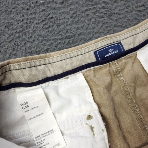Dockers Shorts Cargo Brown Cotton Mens Size 34 x10 - Picture 4 of 12